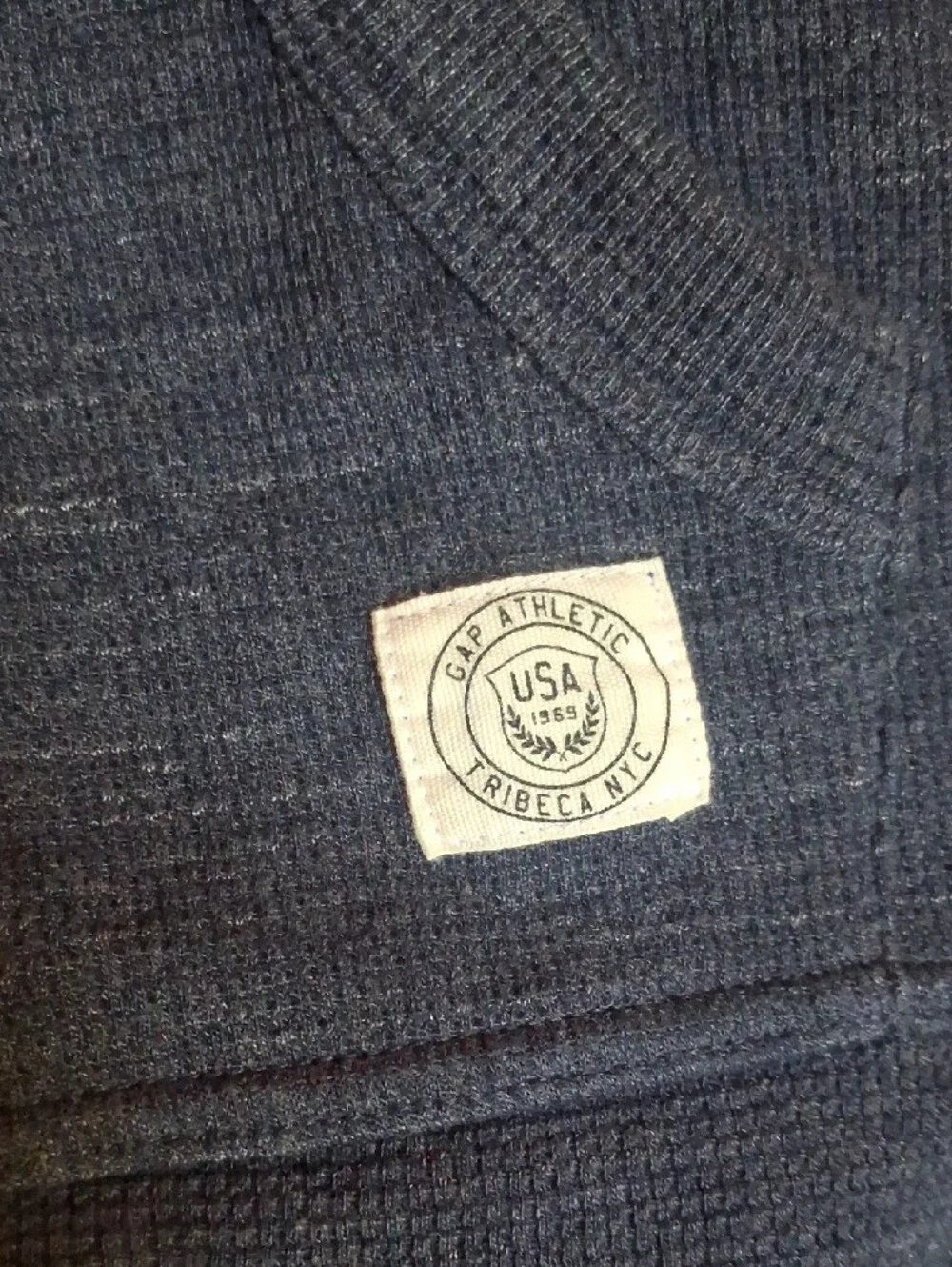 GAP Youth Heathered Navy Blue Hooded Pullover